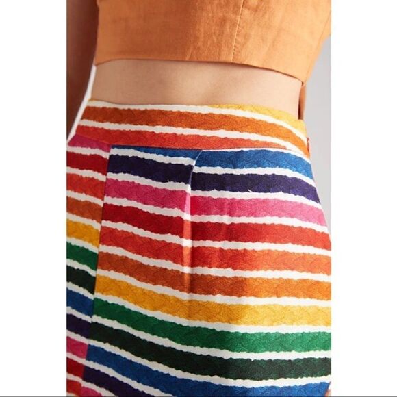 NEW Anthropologie FARM Rio Rainbow Stripe Joggers Track Lounge Pants X-Small - Picture 4 of 4